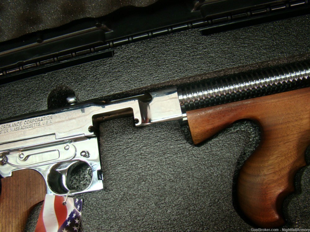 Thompson 1927A1 .45ACP Deluxe Tommy Gun 45 T150DCR 50rd drum 16.5" Chrome !-img-10