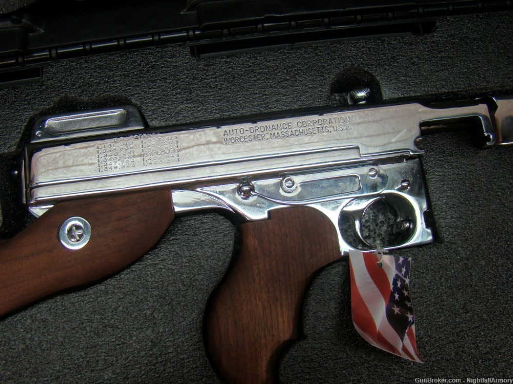 Thompson 1927A1 .45ACP Deluxe Tommy Gun 45 T150DCR 50rd drum 16.5" Chrome !-img-8