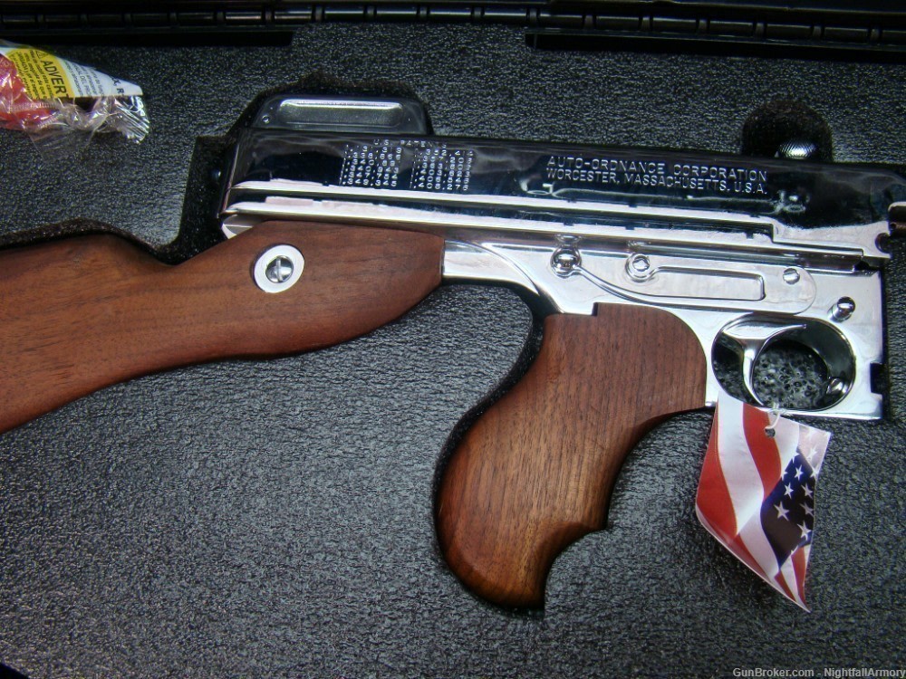 Thompson 1927A1 .45ACP Deluxe Tommy Gun 45 T150DCR 50rd drum 16.5" Chrome !-img-7
