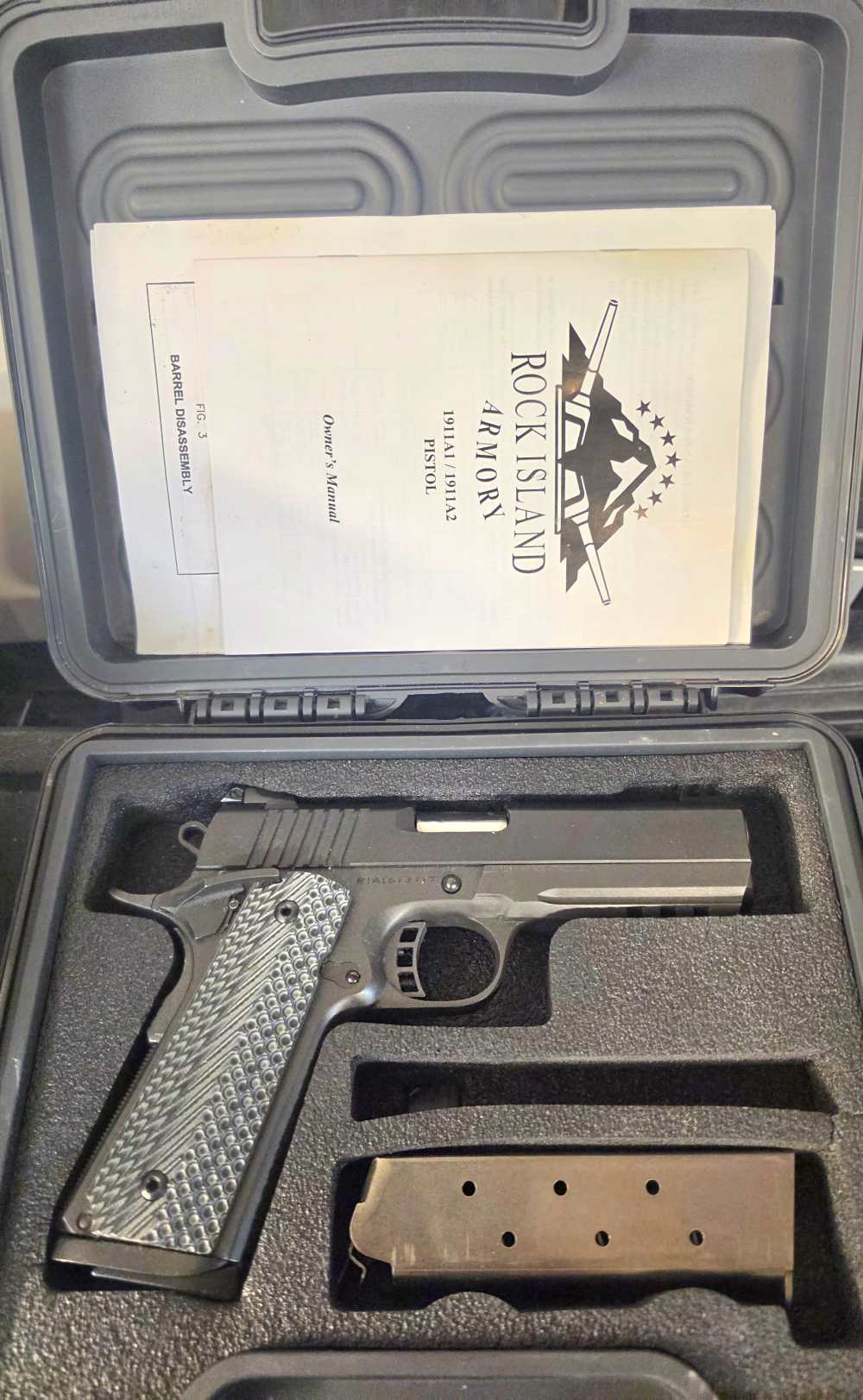 ROCK ISLAND ARMORY M1911A1 MS TACTICAL OWNED BY UFC CHAMPION RANDY COUTURE-img-0