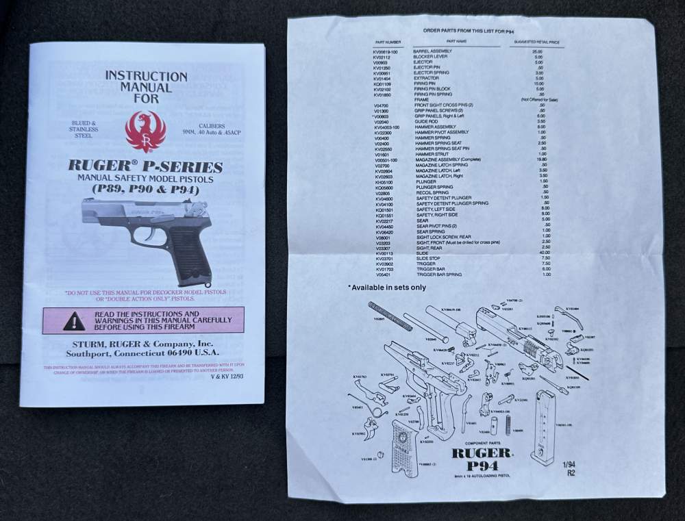 Ruger P94DAO .40 S&W, Double Action Metal-frame Ruger, 1997-img-45