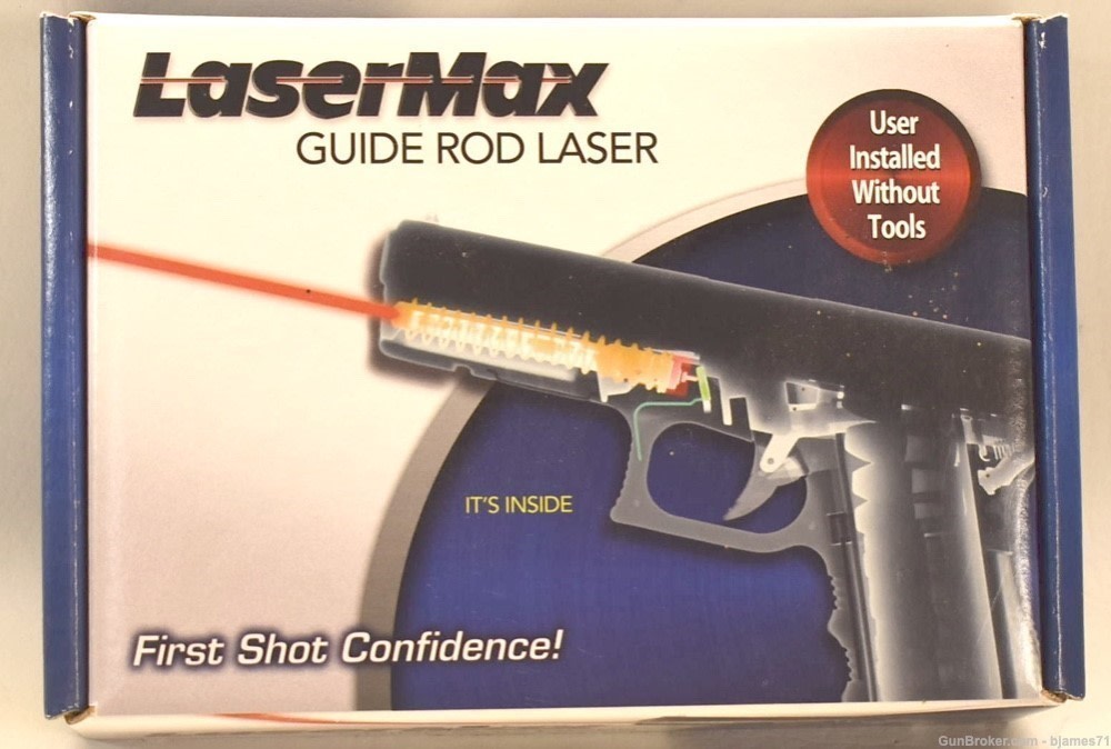 LASERMAX GUIDE ROD LASER FOR GLOCK 17, 22, 31, 37 LIKE NEW -img-0