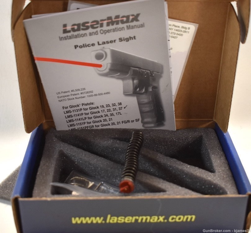 LASERMAX GUIDE ROD LASER FOR GLOCK 17, 22, 31, 37 LIKE NEW -img-5