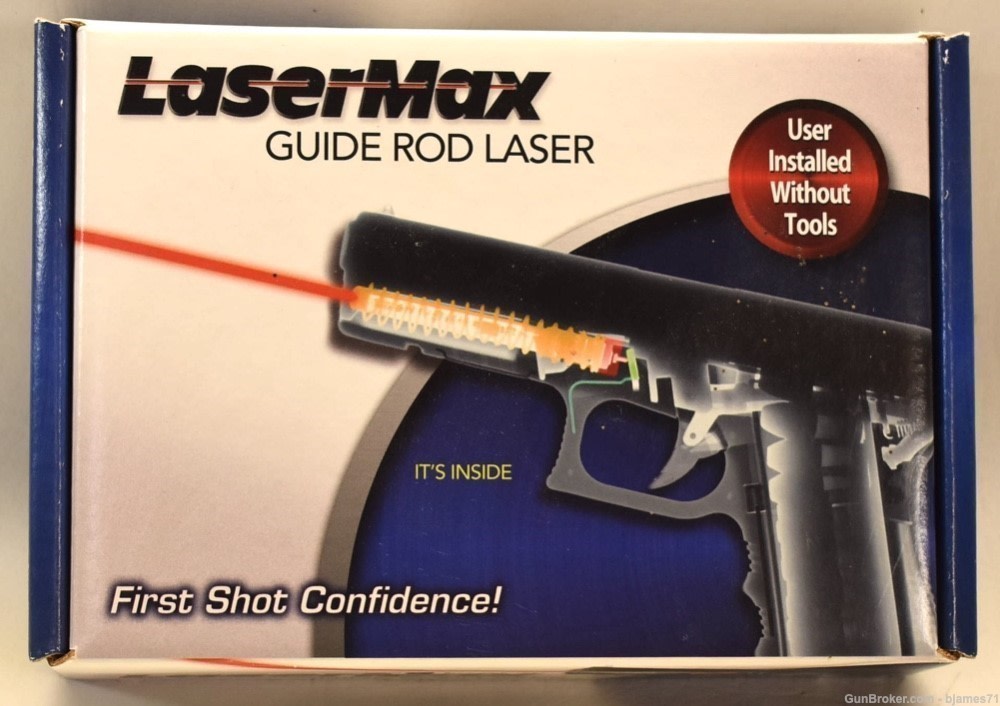LASERMAX GUIDE ROD LASER FOR GLOCK 17, 22, 31, 37 LIKE NEW -img-1