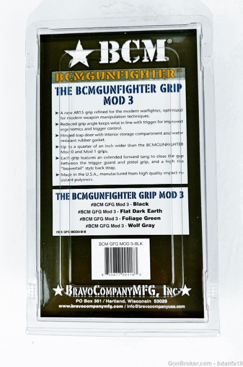Bravo Company BCM Grip Mod 3 – Black, Quantity: 2 – In original package-img-2