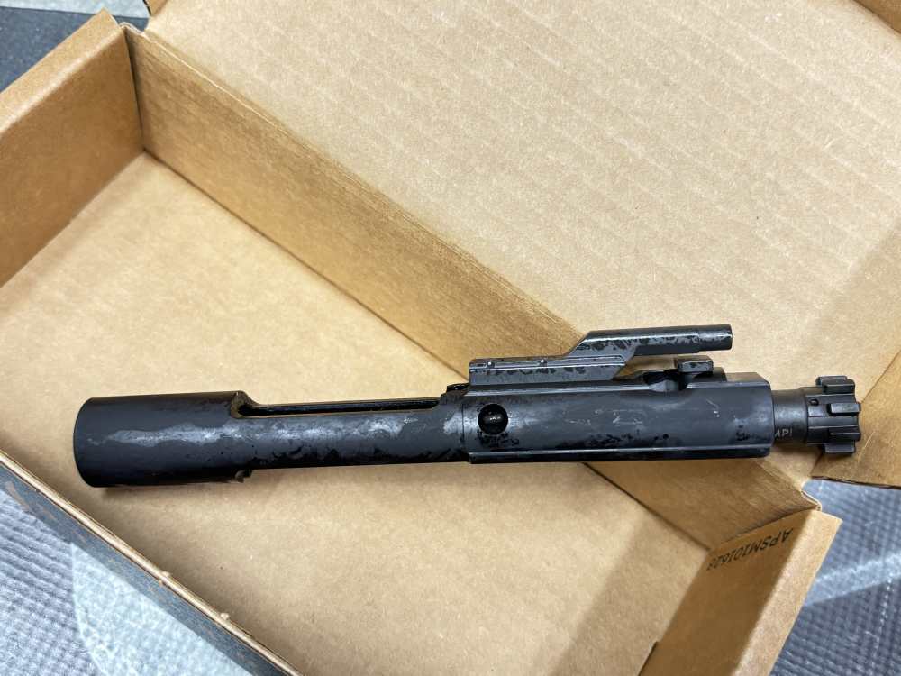 Stag-15 Phosphate and chrome lined left hand BCG new in box hens tooth-img-0