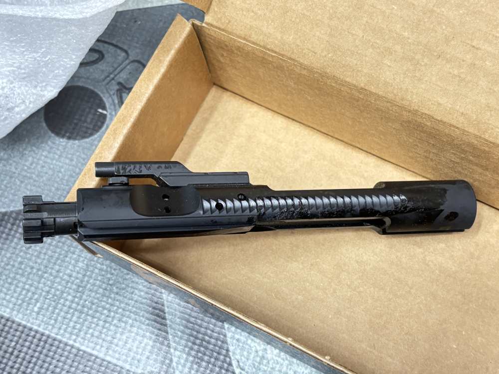 Stag-15 Phosphate and chrome lined left hand BCG new in box hens tooth-img-3