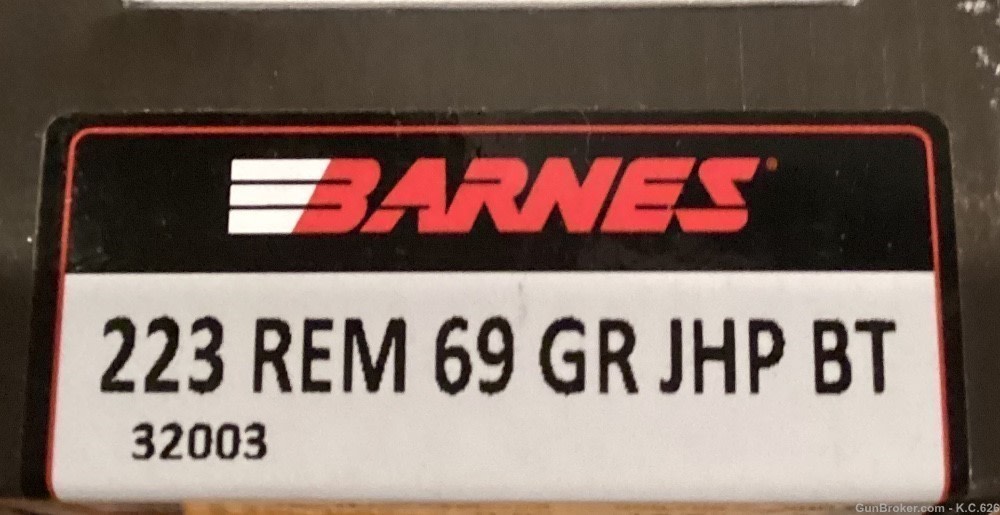 223 rem Barnes 69 gr JHPBT 20 rounds Free Shipping -img-0