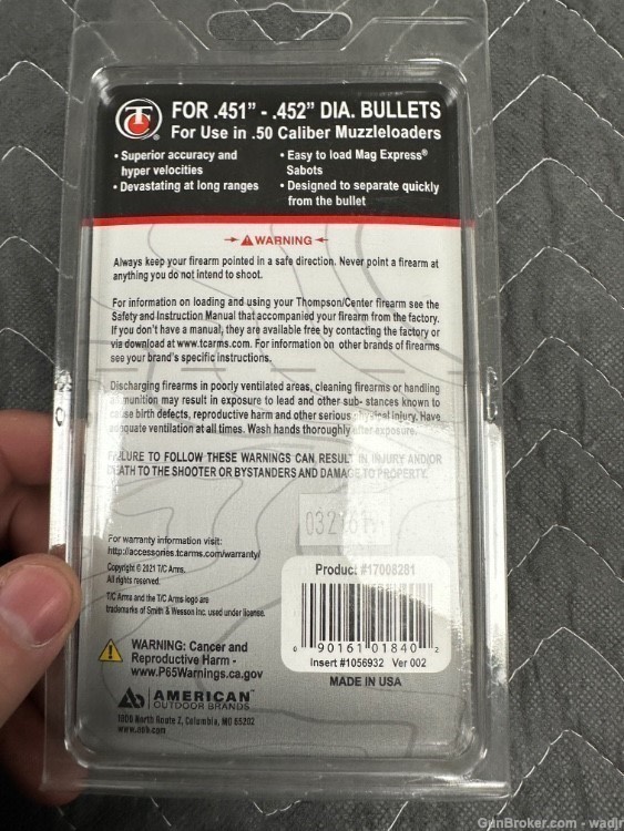 BRAND NEW T/C MAG EXPRESS .50 CAL SABOTS  NEW OLD STOCK-img-1