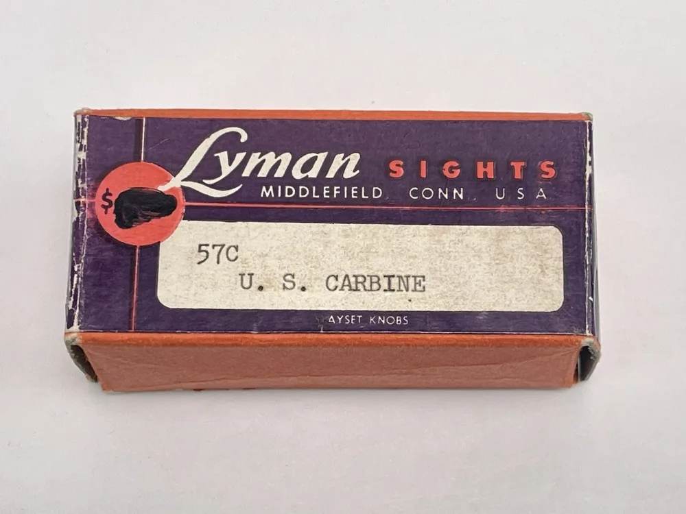 Vintage Lyman 57-C Receiver Peep Rifle Sight 30 US Carbine Aperture NOS-img-12