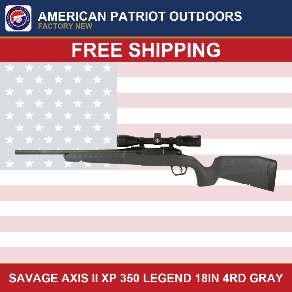 Savage Sav Axis Xp 350 Legend 18in 4rd Gray-img-0