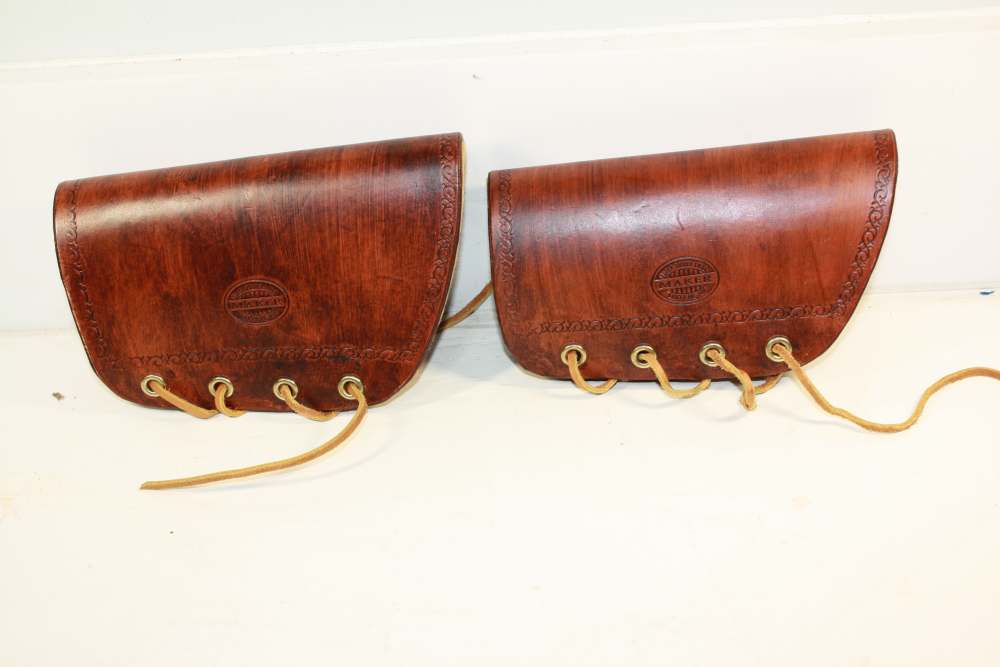 Stock mounted, lace on, .44 /.45 cartridge carriers, Leather, TWO-img-1