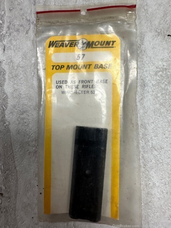 Weaver #57 used as front base for Winchester 52-img-0