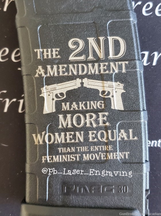 2nd Amendment Women Laser Engraved PMAG no cc fees AR15 magazine-img-0