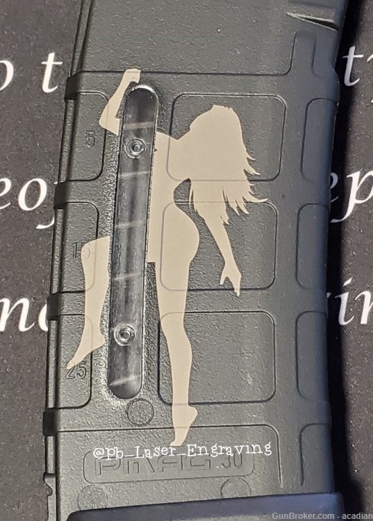 Pole Dancer Laser Engraved Window PMAG no cc fees AR15 magazine-img-0