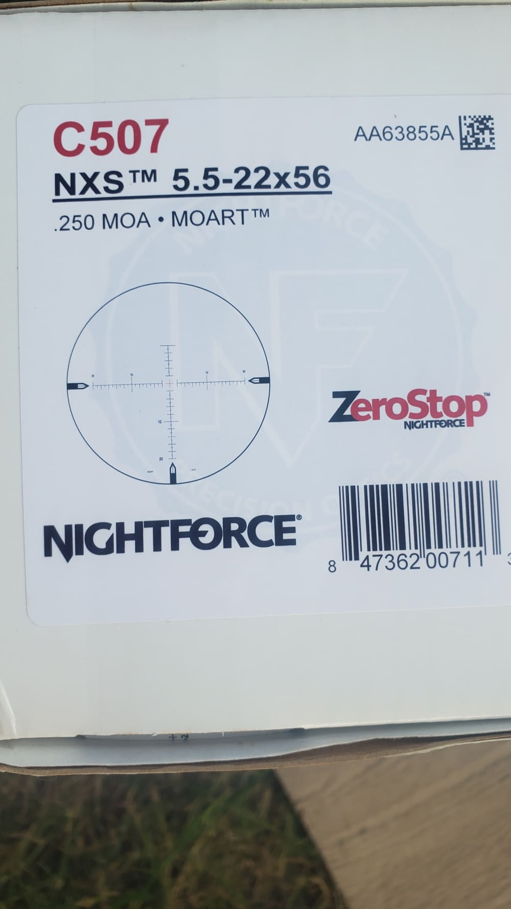 Nightforce NXS Rifle scope C507, 5.5-22x56mm 30mm Tube, MOAR-T Reticle New-img-3