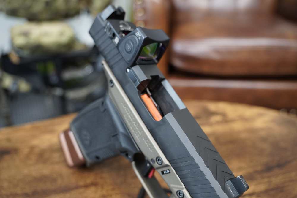 Matrix Arms MX 19 pistol 9mm with muzzle brake, Trijicon red dot -img-5