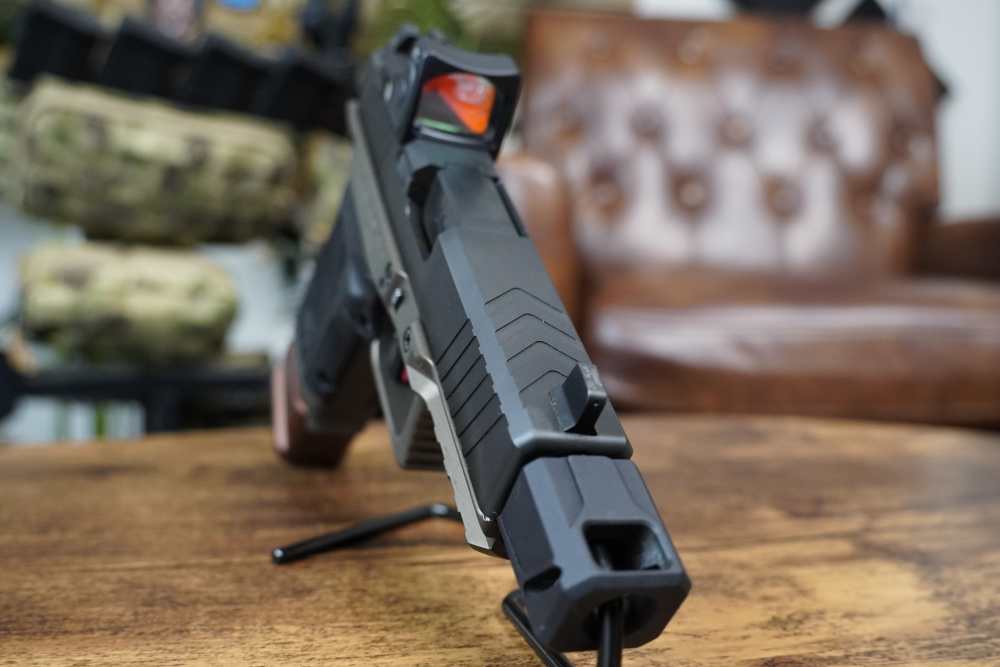 Matrix Arms MX 19 pistol 9mm with muzzle brake, Trijicon red dot -img-3