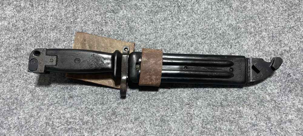 Yugo AK-47 Bayonet with Leather Belt Loop Matching Numbers-img-0