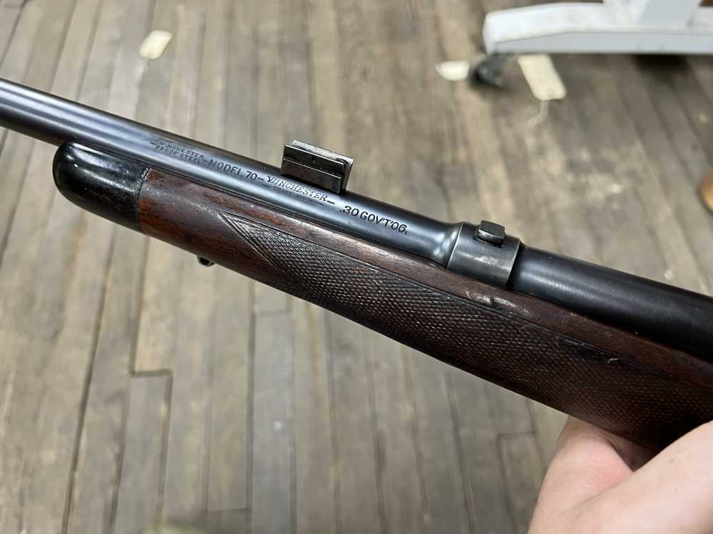 Winchester 70 super grade pre 64 1938 w Lyman 2.5x scope 24” 30-06 C&R-img-14