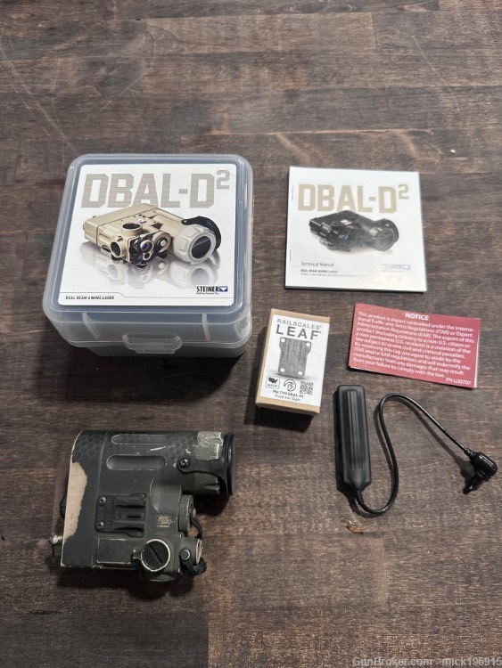 DBAL-D2 Class 1 IR laser LED QD mount Steiner Railscale LEAF -img-0