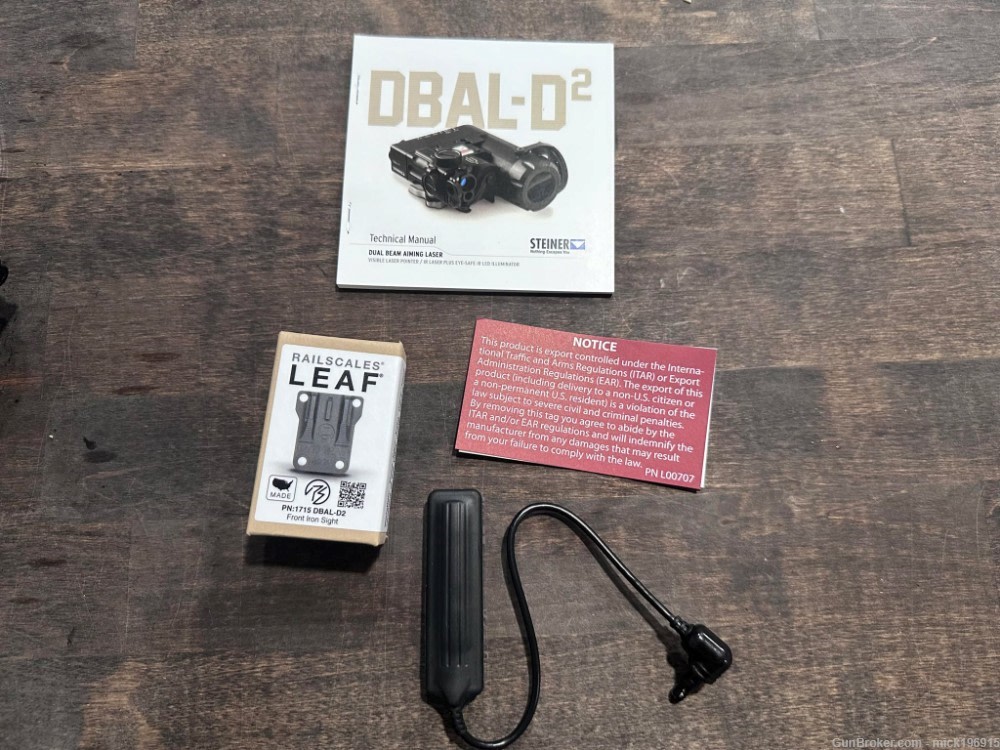 DBAL-D2 Class 1 IR laser LED QD mount Steiner Railscale LEAF -img-10