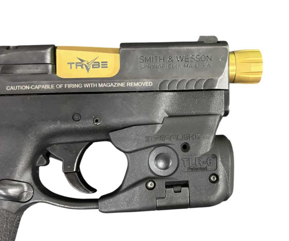 Custom Smith & Wesson M&P9 Shield w/ Streamlight TLR-6 9mm 3.5”Bbl 7/8+1-img-6