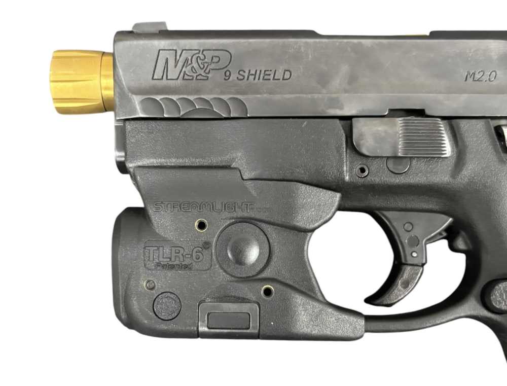 Custom Smith & Wesson M&P9 Shield w/ Streamlight TLR-6 9mm 3.5”Bbl 7/8+1-img-1