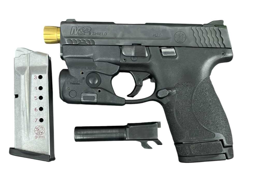 Custom Smith & Wesson M&P9 Shield w/ Streamlight TLR-6 9mm 3.5”Bbl 7/8+1-img-0