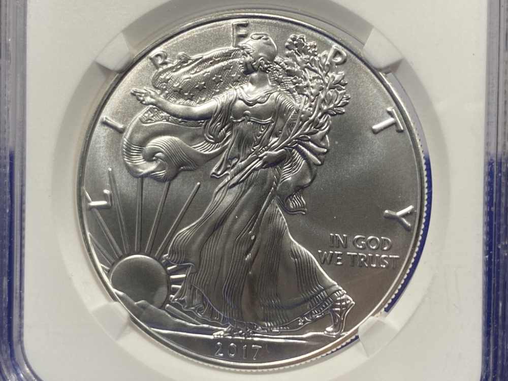 2017 Silver Eagle NGC MS70 *Early Release Edition Eagle* .999 FINE SILVER-img-3