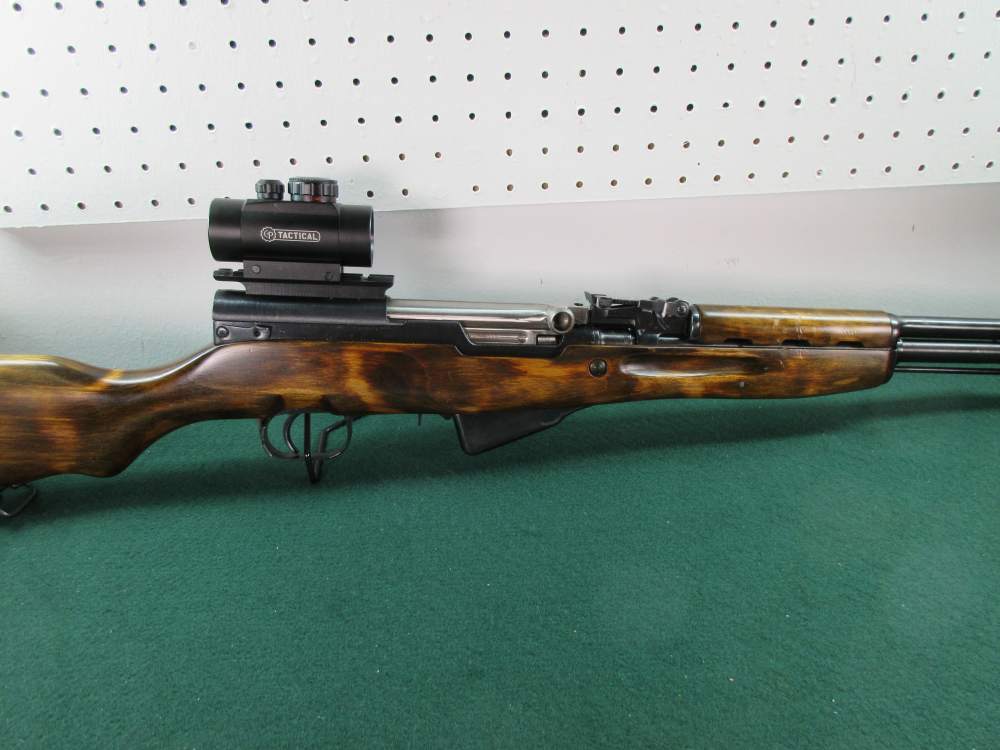 Russian SKS rifle 7.62x39 20" brl Matching numbers Red/Green dot sight-img-0