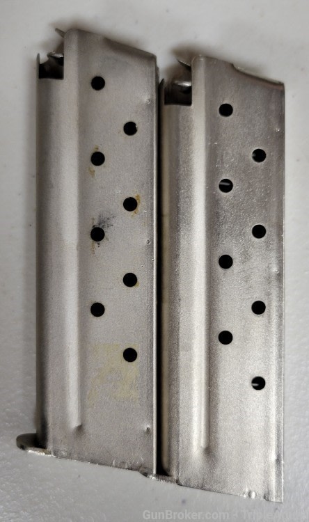 Colt 1911 9mm 9rd factory nickel magazines lot of 2-img-1
