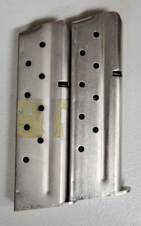 Colt 1911 9mm 9rd factory nickel magazines lot of 2-img-0