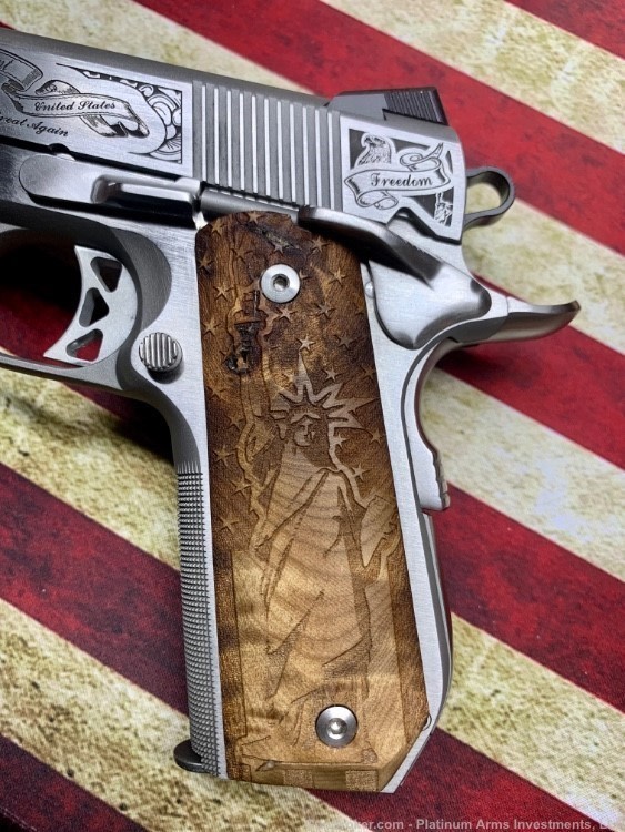 Dan Wesson 10mm Custom 1911 President Trump American Themed 1 of a kind. -img-2