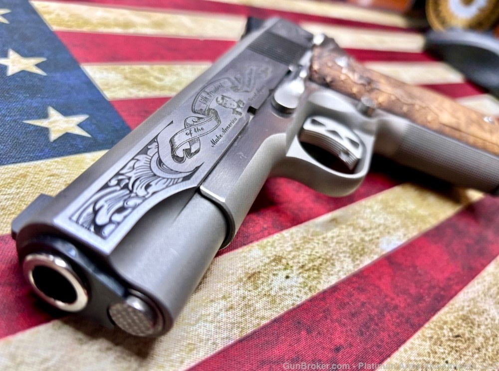 Dan Wesson 10mm Custom 1911 President Trump American Themed 1 of a kind. -img-13