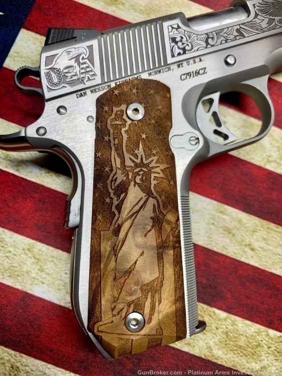 Dan Wesson 10mm Custom 1911 President Trump American Themed 1 of a kind. -img-3