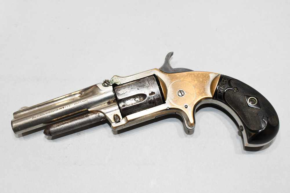 Antique Marlin No 32 Standard 1875 2nd Type Tip Up 32 RF Long Revolver -img-5