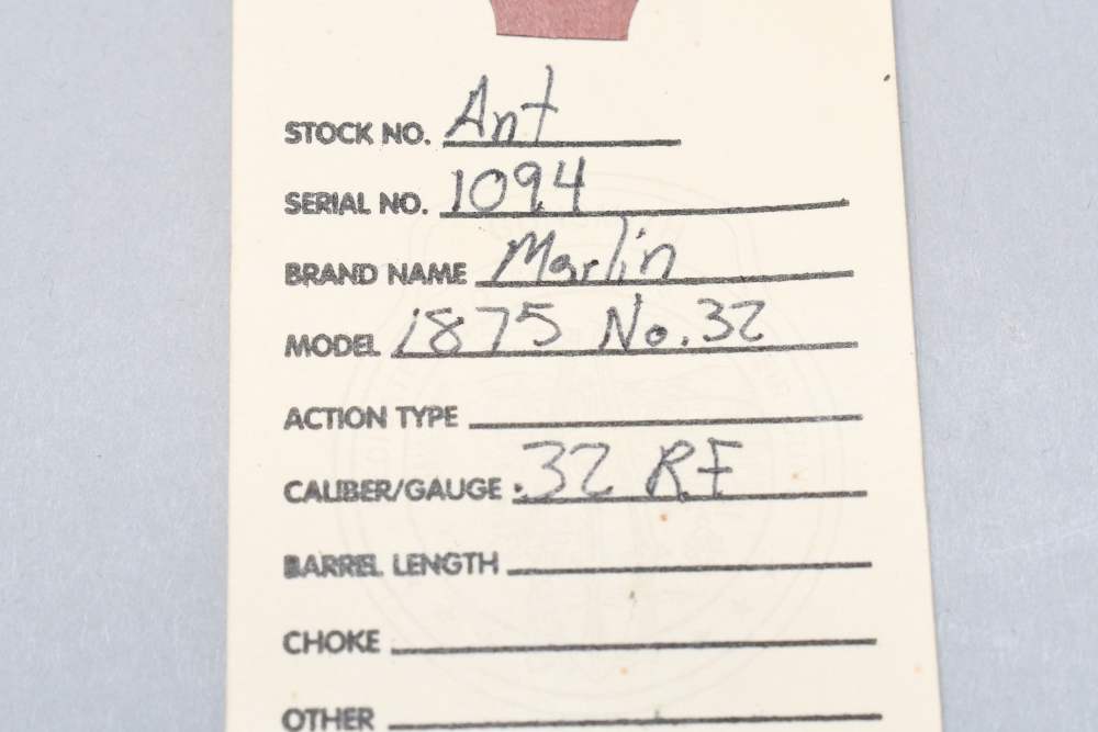 Antique Marlin No 32 Standard 1875 2nd Type Tip Up 32 RF Long Revolver -img-1