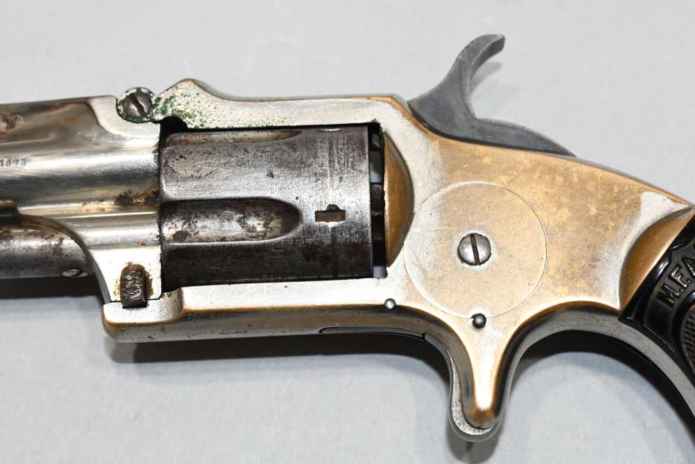 Antique Marlin No 32 Standard 1875 2nd Type Tip Up 32 RF Long Revolver -img-7