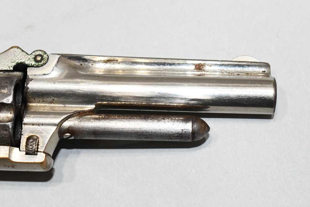 Antique Marlin No 32 Standard 1875 2nd Type Tip Up 32 RF Long Revolver -img-4