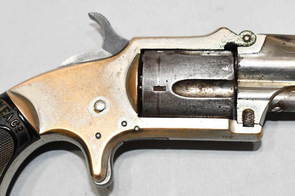 Antique Marlin No 32 Standard 1875 2nd Type Tip Up 32 RF Long Revolver -img-3