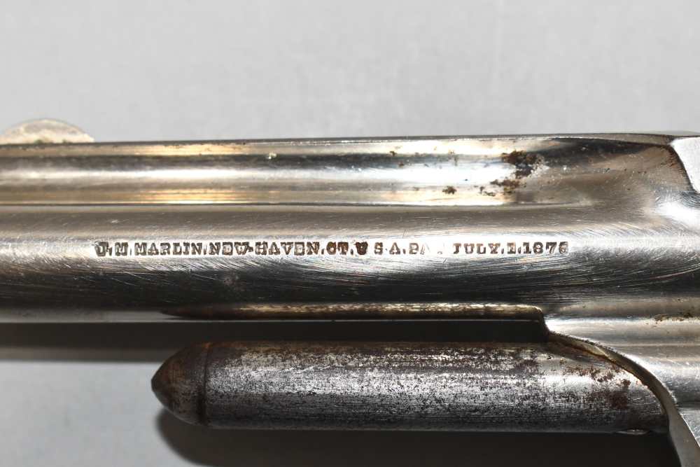 Antique Marlin No 32 Standard 1875 2nd Type Tip Up 32 RF Long Revolver -img-19