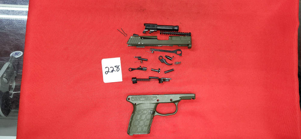Kel-Tec PF-9 9mm Pistol Parts. Slide, Barrel, Grip, Misc. Internal Parts.-img-0