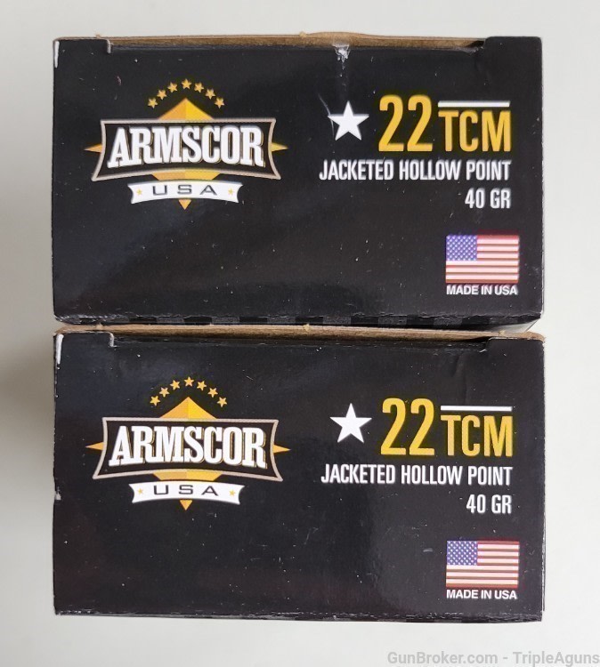 Armscor 22TCM 40gr jacketed hollow point lot of 100rds -img-0