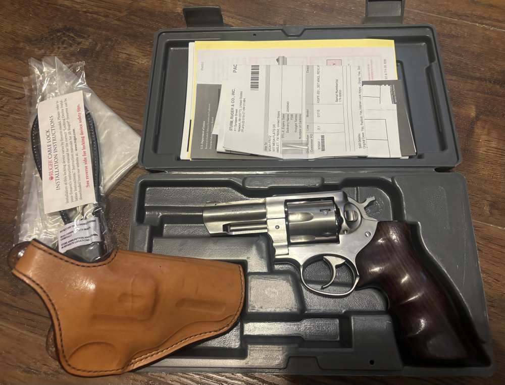 LNIB Ruger GP100 stainless 357 Mag with 3” barrel 6-round cylinder-img-0