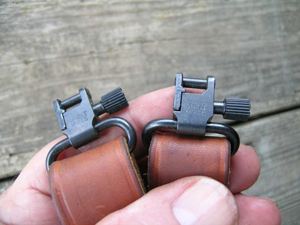 Original Savage Arms Leather 1" Rifle Sling W/Q-D Swivels-img-4