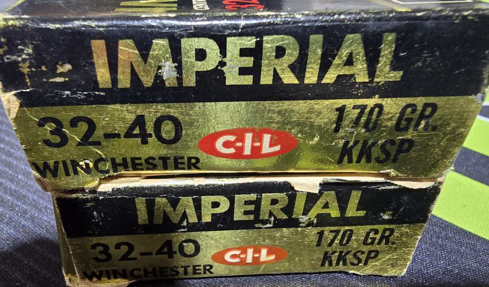 Vintage Imperial 32-40 ammo-170 gr.KKSP brass cased 2 full box-img-1
