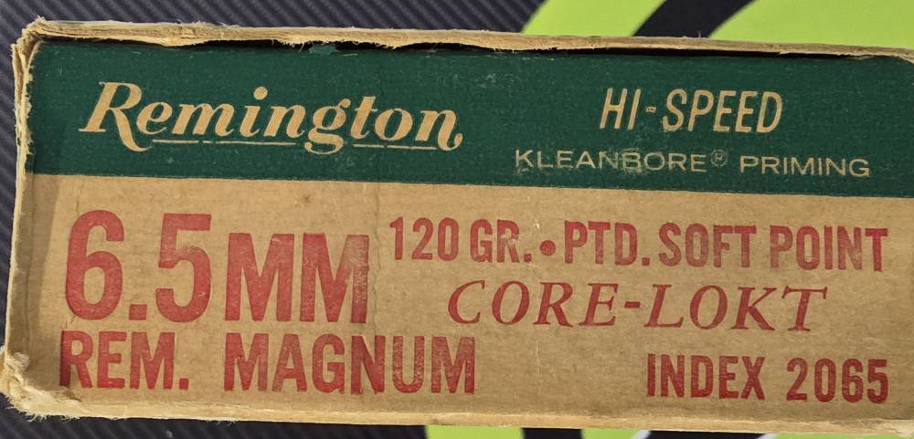6.5 Remington Magnum 120 Core - Lokt  Grain Ammo Rare -img-0