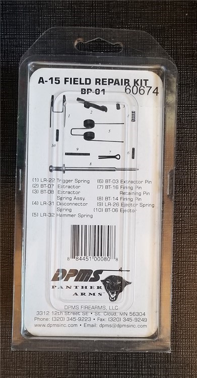 NEW DPMS Field Repair Kit AR15 M4 # BP-01 60674-img-2