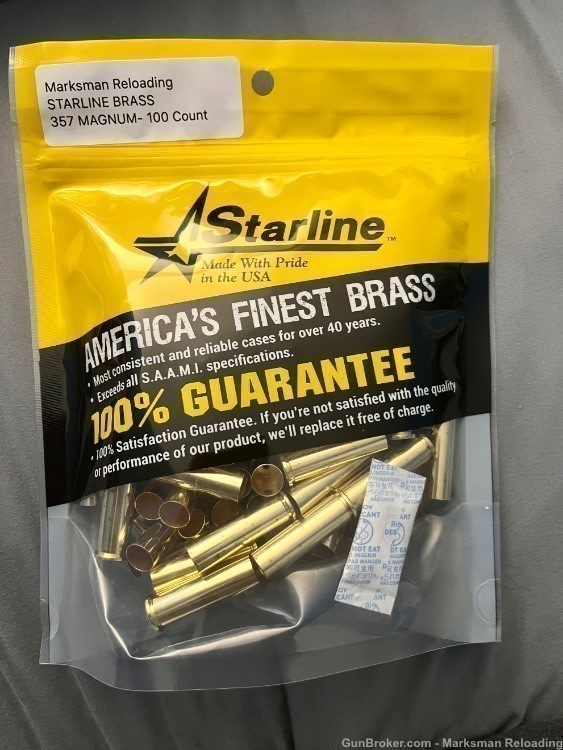 Starline 357 MAG brass, 357 Magnum brass- 200 count-img-0